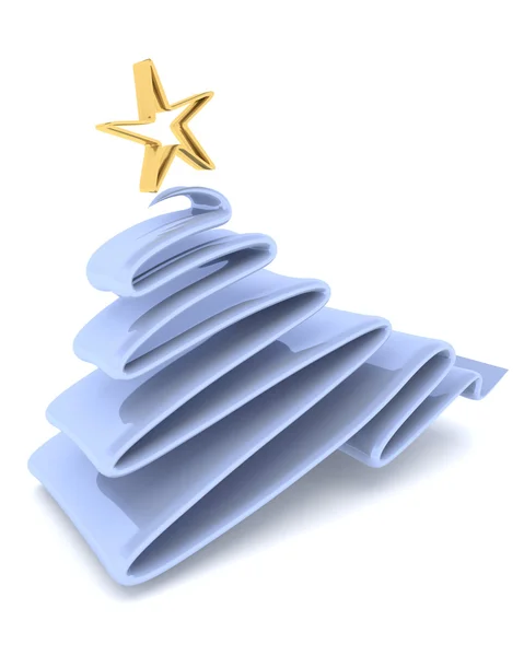 Scribble schets kerstboom concept — Stockfoto