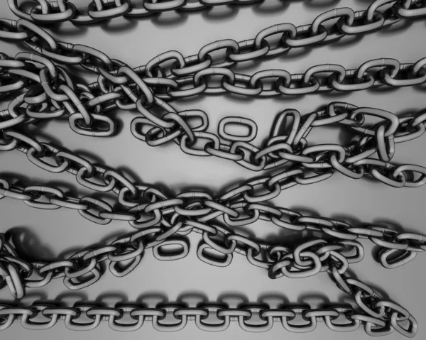 Фон стальных цепей — стоковое фото