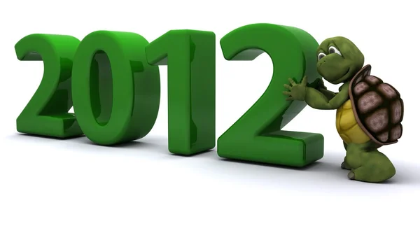 Tortuga Traer el nuevo año en — Foto de Stock