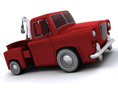 Caricature of 50's pickup truck clipart