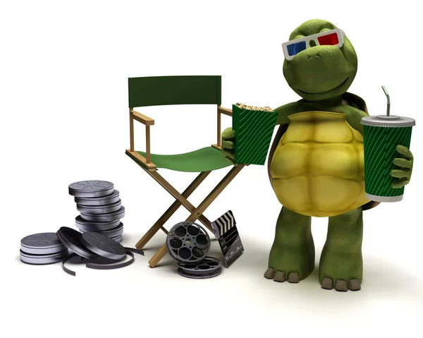 Черепаха с креслом директора — стоковое фото