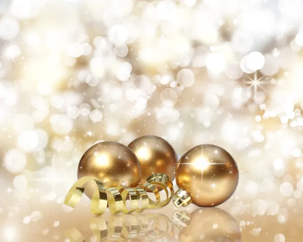 Décorations de Noël dorées — Photo