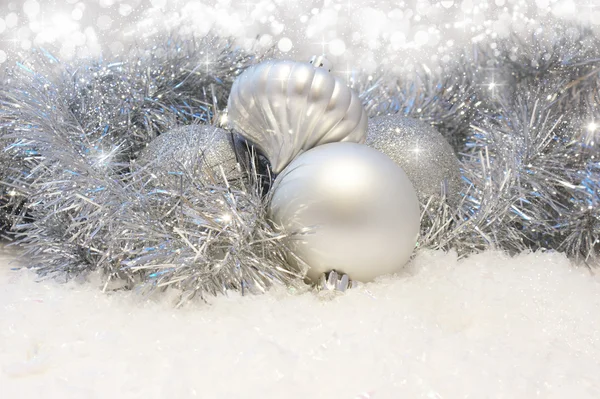 Silver christmas background — Stock Photo, Image