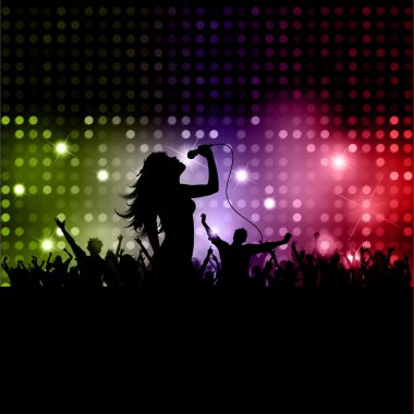 Female singer clipart