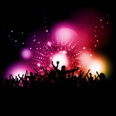 Party crowd clipart