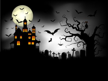 Spooky Halloween background clipart