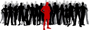 Stand out from the crowd clipart