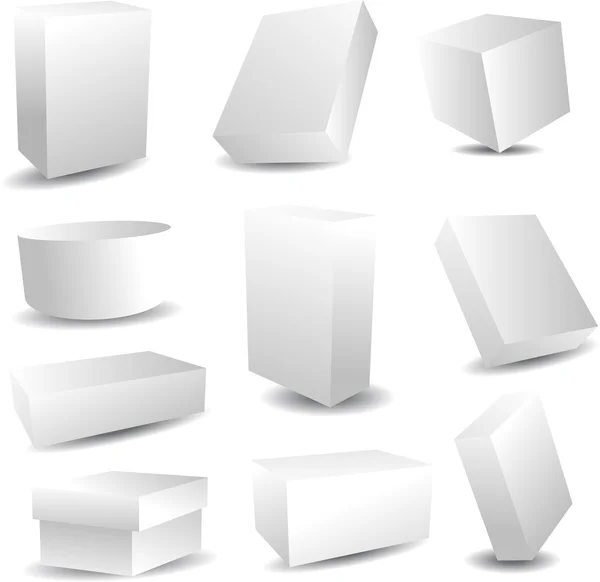Cajas de embalaje en blanco — Foto de Stock