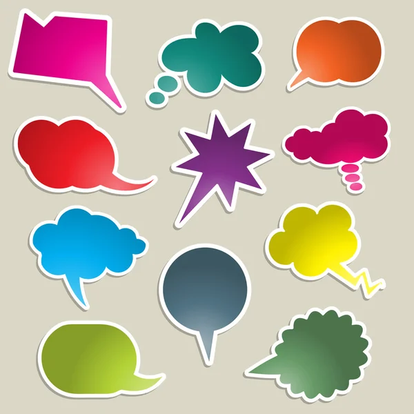 Brightly coloured speech bubbles — Stock Photo, Image