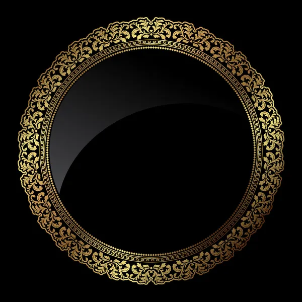 Circular gold frame — Stock Photo, Image