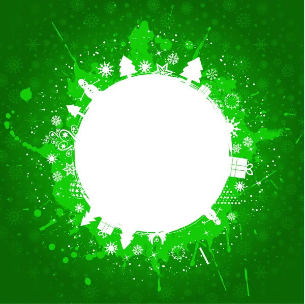 Yeşil grunge noel arkaplanı — Stok fotoğraf