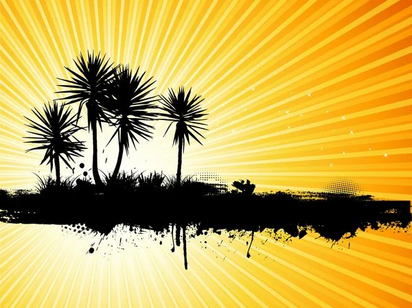 Гранж пальмы фон — стоковое фото