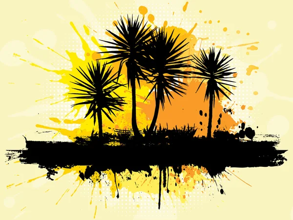 Grunge palmbomen — Stockfoto