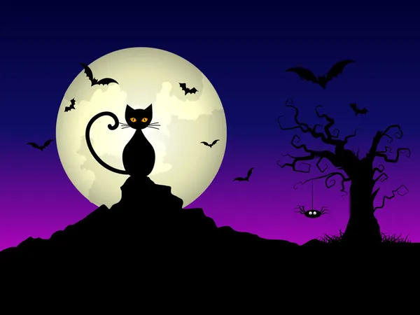 Halloween nacht achtergrond — Stockfoto