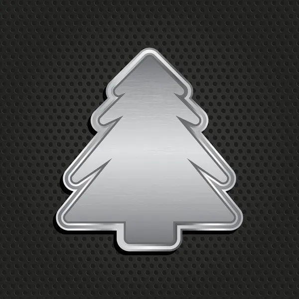 Metalen kerstboom achtergrond — Stockfoto