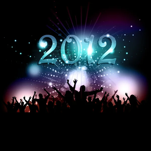 Nowy rok party tłum — Zdjęcie stockowe