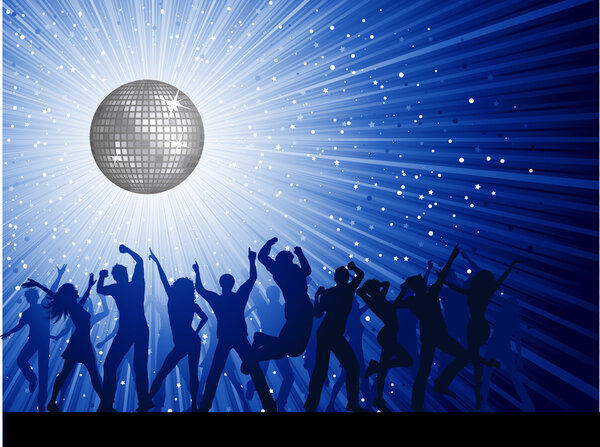 Party on disco background