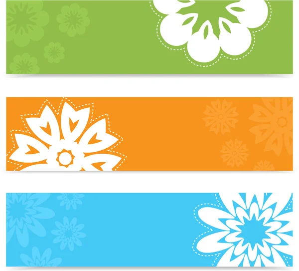 Floral banners — Stockfoto