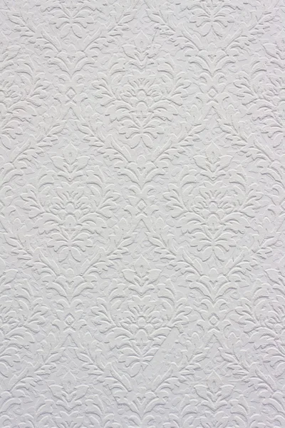 复古白色花纹壁纸 — 图库照片
