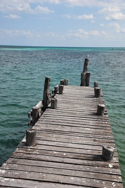 Cancun ahşap iskele — Stok fotoğraf