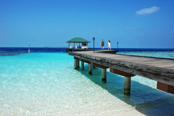 Pier, Maldív-szigetek — Stock Fotó