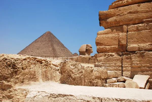 Stenen van de piramide van cheope — Stockfoto