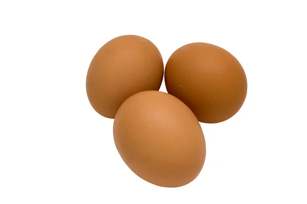 Üç tavuk yumurta. — Stok fotoğraf