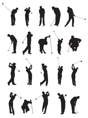 20 golf pozlar siluet.