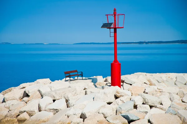 Roter Leuchtturm Kroatiens — Stockfoto