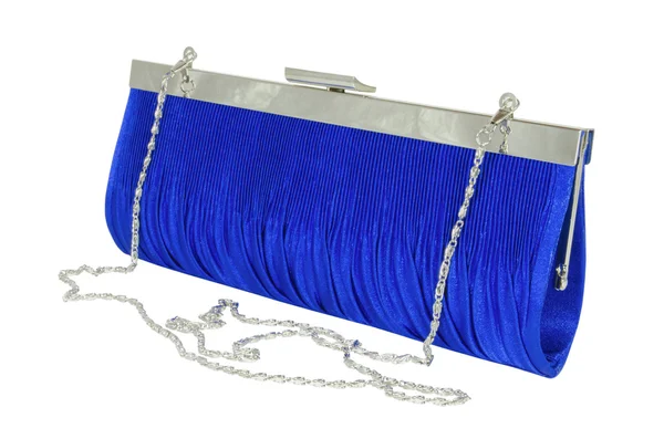 Trackwaykoyu mavi dişi clutch çanta — Stok fotoğraf