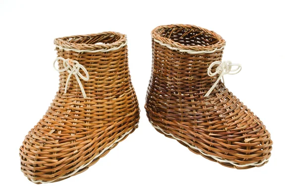 装飾的な枝編み細工品の靴 — ストック写真