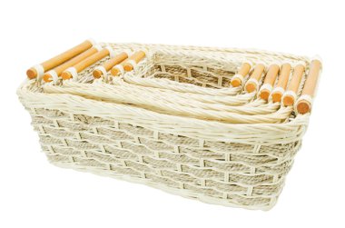 Set of Wicker baskets clipart