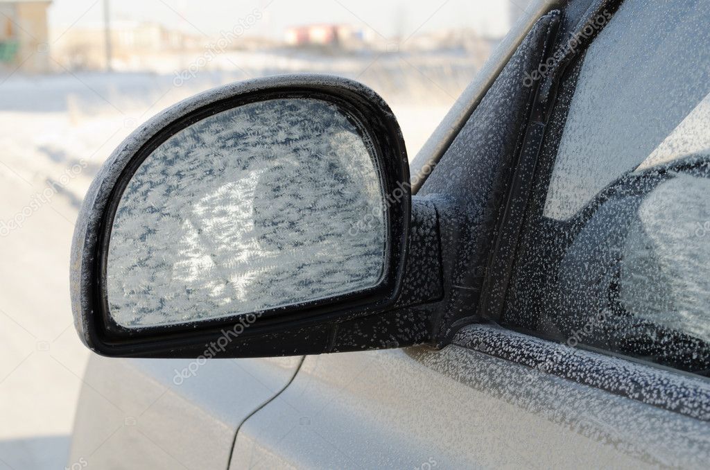 Frosty pattern on a car