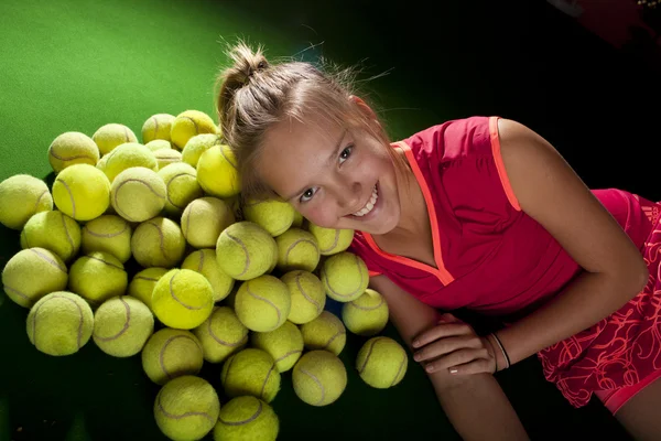 Chica de tenis Fotos de stock libres de derechos