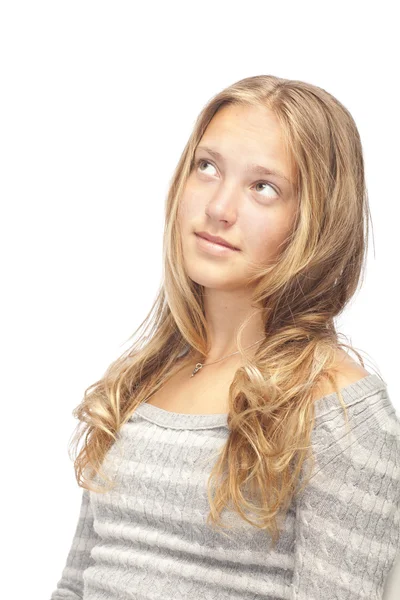 Young smiling blond girl — Stock Photo, Image