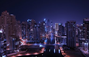 Dubai in the night clipart