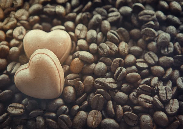 Çikolatalı tatlılar Kalpler — Stok fotoğraf