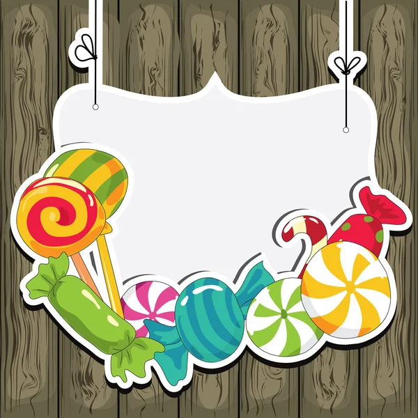 Sweets on strings — Stock Vector