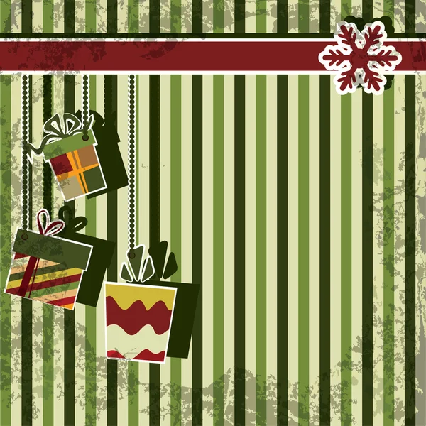 圣诞背景和礼品盒. — 图库矢量图片