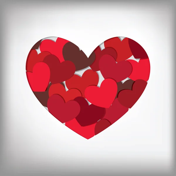 Cornice cardiaca. Carta di San Valentino — Vettoriale Stock