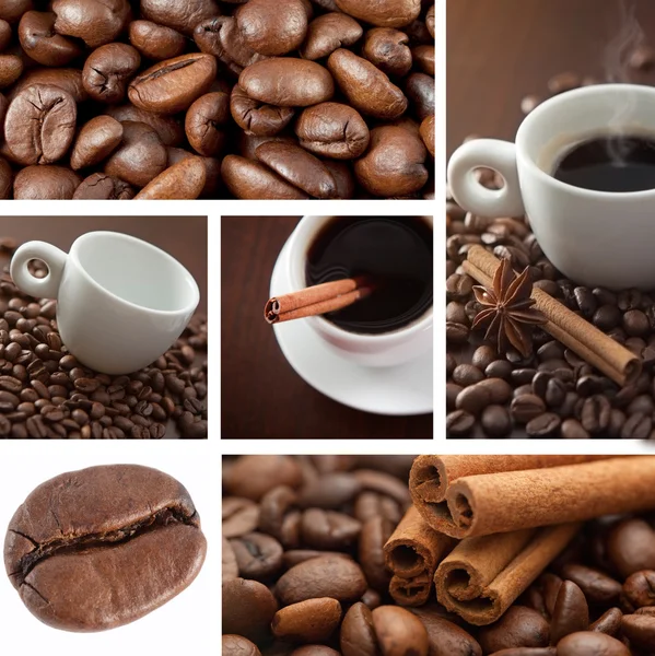Koffie collage — Stockfoto