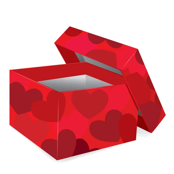 Червоний подарунковій коробці — стоковий вектор
