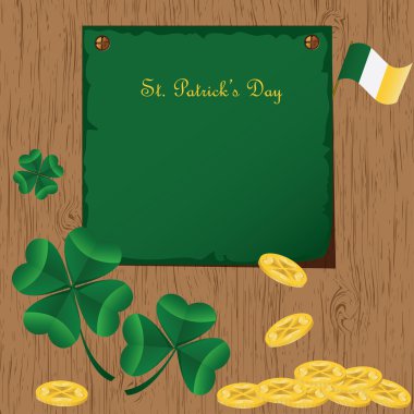 St Patrick's Day greeting card. clipart