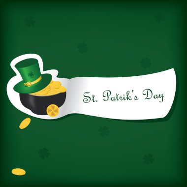 St patrick's day tebrik kartı.