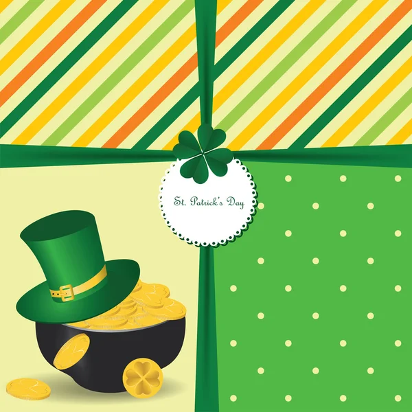 Tarjeta de felicitación del día de San Patricio . — Vector de stock