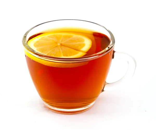 Tasse Tee mit Zitrone — Stockfoto