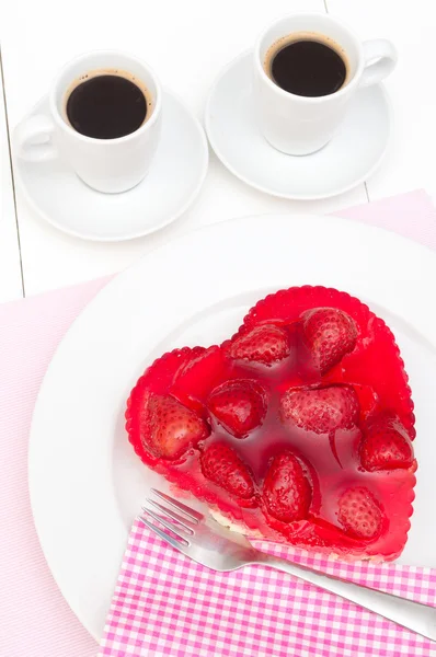 爱-草莓蛋糕 — 图库照片