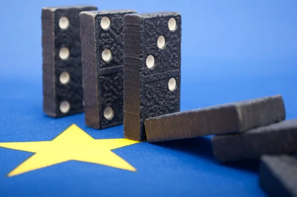 Effet domino - Crise financière en Europe — Photo