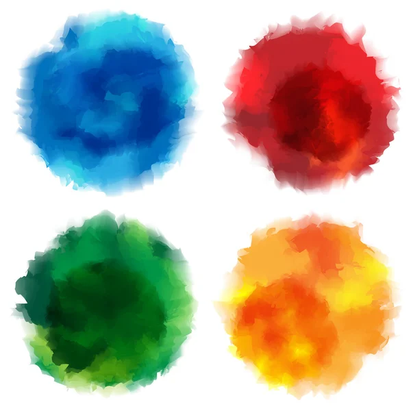 Watercolor Stains — Stock Vector