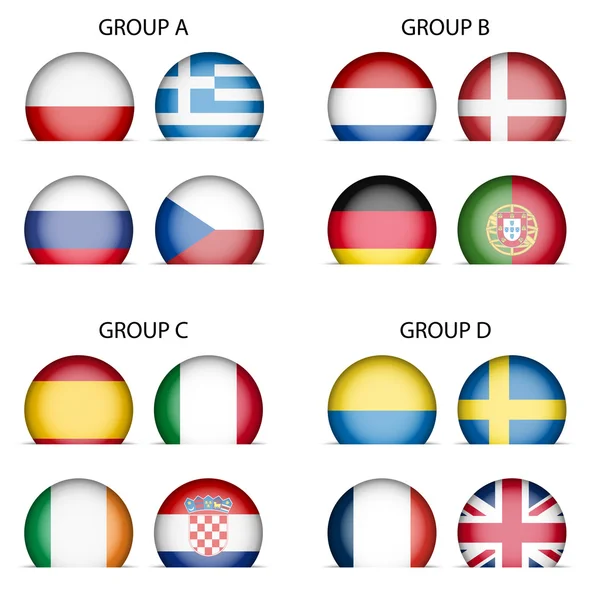 Collection de drapeaux nationaux — Image vectorielle